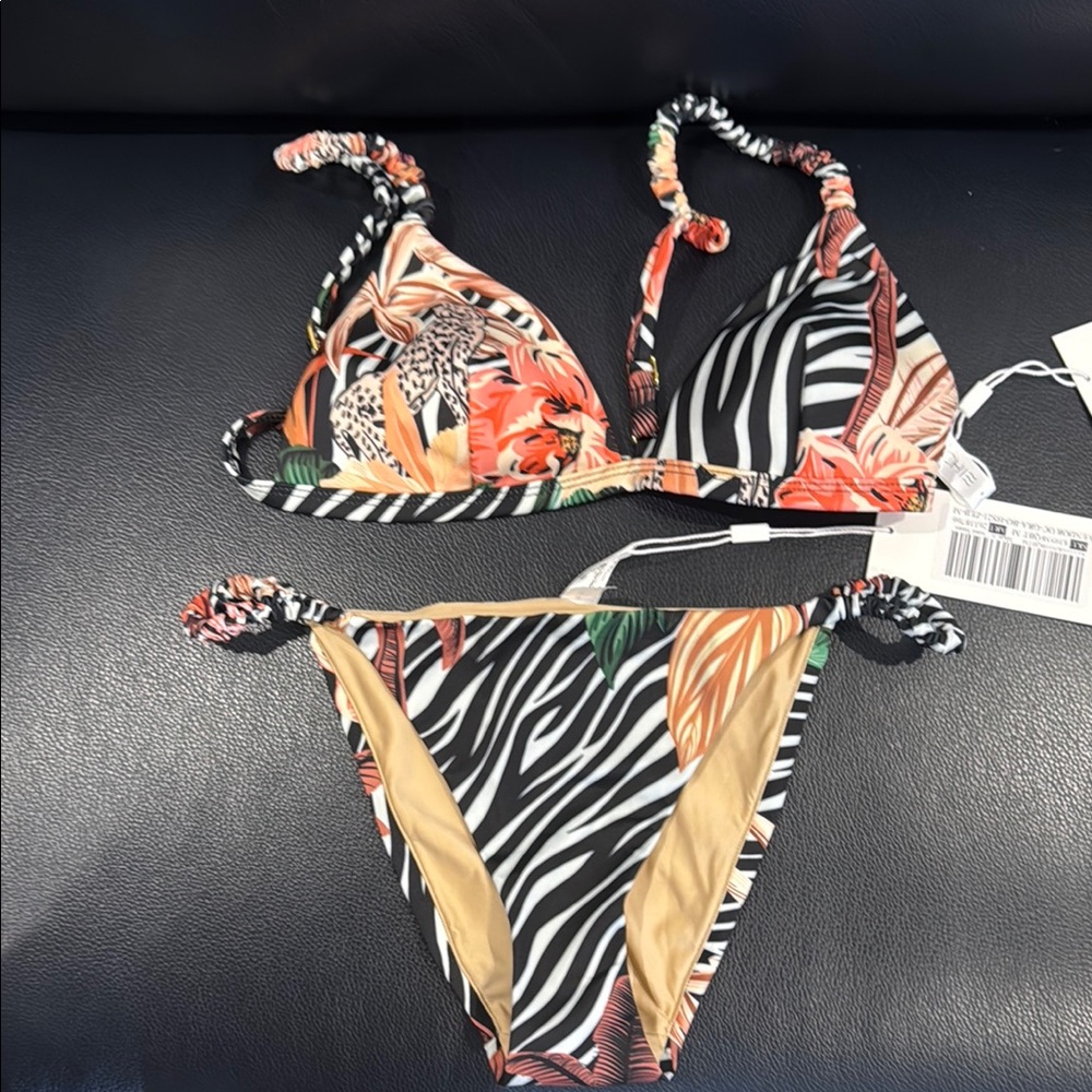 Tropical Zebra Print Bikini